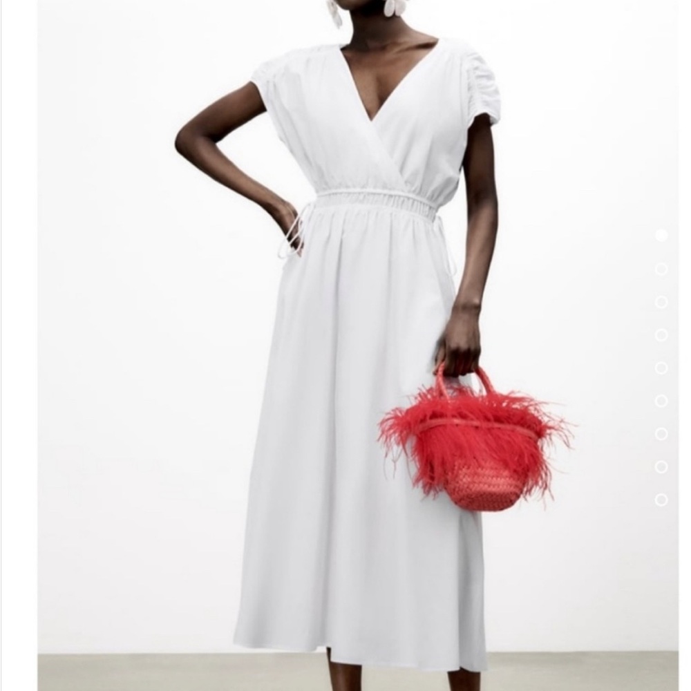 Zara Elastic Waist Poplin Dress